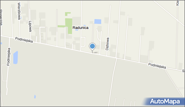 Radunica, Podmiejska, mapa Radunica