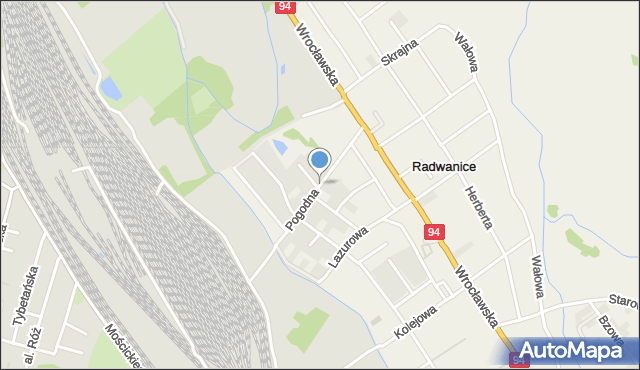 Radwanice gmina Siechnice, Pogodna, mapa Radwanice gmina Siechnice