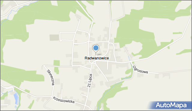 Radwanowice, Poziomkowa, mapa Radwanowice