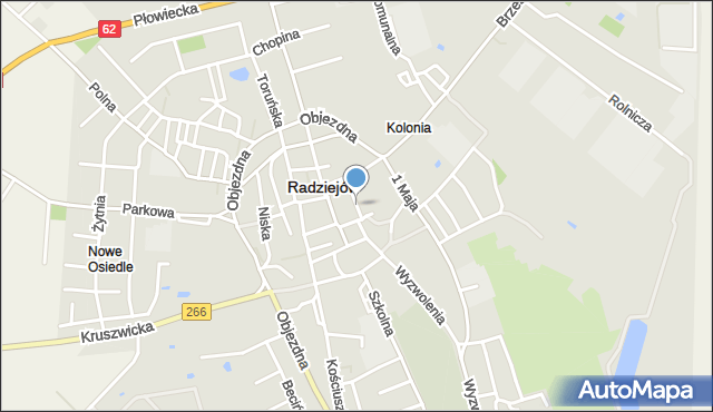 Radziejów, Północna, mapa Radziejów