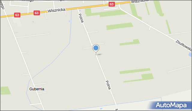 Radzyń Podlaski, Polna, mapa Radzyń Podlaski