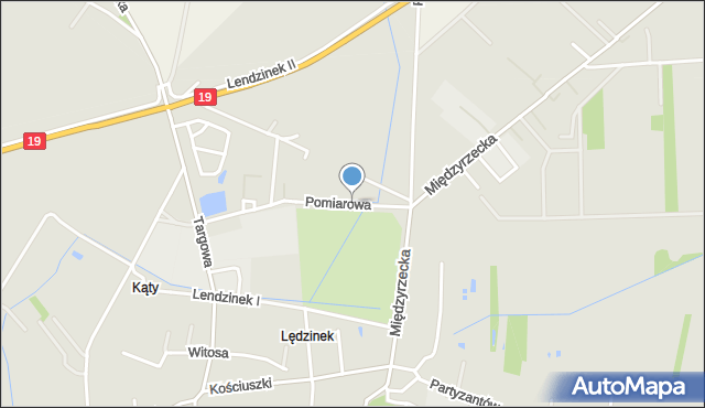 Radzyń Podlaski, Pomiarowa, mapa Radzyń Podlaski