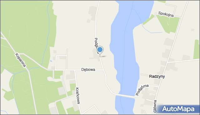 Radzyny, Podgórna, mapa Radzyny