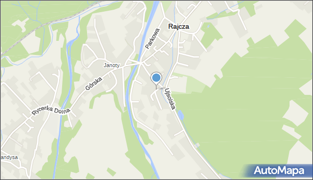 Rajcza, Polna, mapa Rajcza