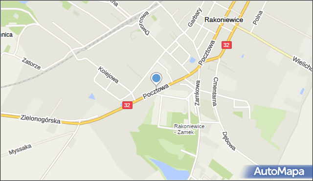 Rakoniewice, Pocztowa, mapa Rakoniewice