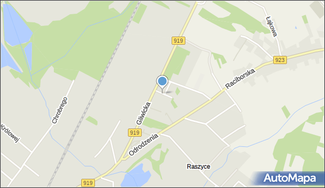 Raszczyce, Pogodna, mapa Raszczyce