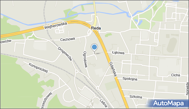 Reda, Potrackiego Albina, ks., mapa Reda