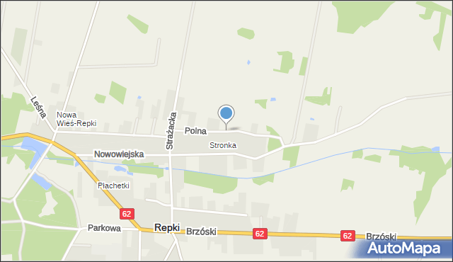 Repki powiat sokołowski, Polna, mapa Repki powiat sokołowski