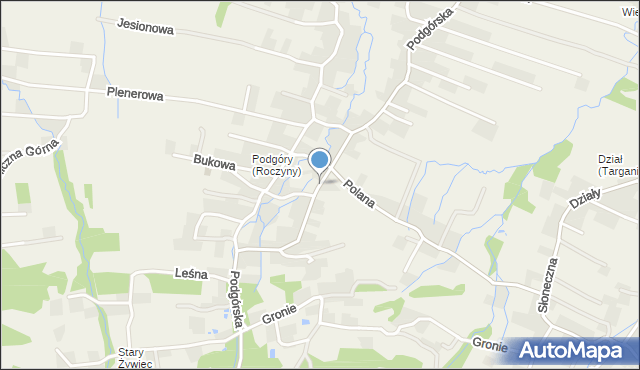 Roczyny, Podgórska, mapa Roczyny