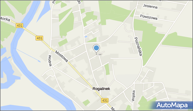 Rogalinek, Polna, mapa Rogalinek