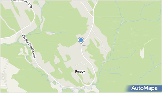 Ropczyce, Poręby Chechelskie, mapa Ropczyce