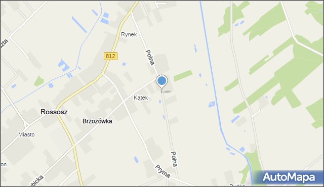 Rossosz powiat bialski, Polna, mapa Rossosz powiat bialski