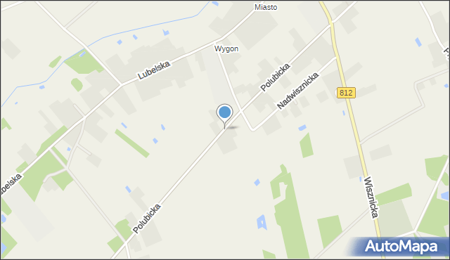 Rossosz powiat bialski, Polubicka, mapa Rossosz powiat bialski