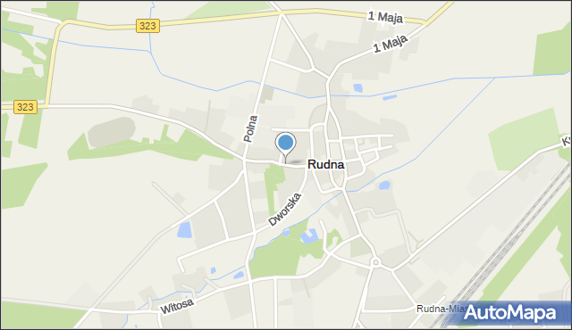 Rudna powiat lubiński, Polkowicka, mapa Rudna powiat lubiński