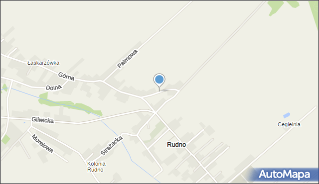 Rudno gmina Rudziniec, Potokowa, mapa Rudno gmina Rudziniec