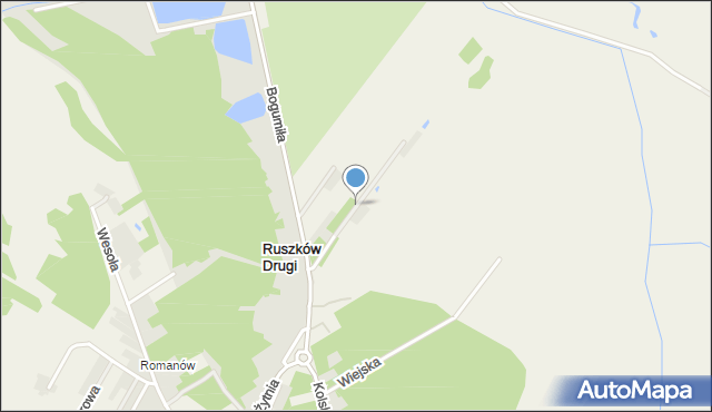 Ruszków Pierwszy, Porzeczkowa, mapa Ruszków Pierwszy