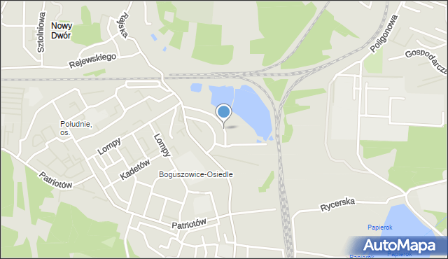 Rybnik, Pośpiecha Pawła, ks., mapa Rybnika