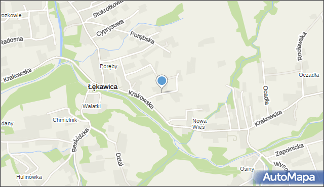 Rychwałd gmina Gilowice, Poręby, mapa Rychwałd gmina Gilowice