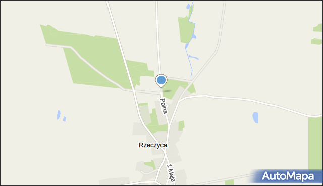 Rzeczyca gmina Tuczno, Polna, mapa Rzeczyca gmina Tuczno