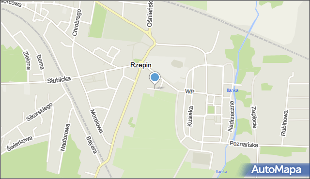 Rzepin, Pocztowa, mapa Rzepin