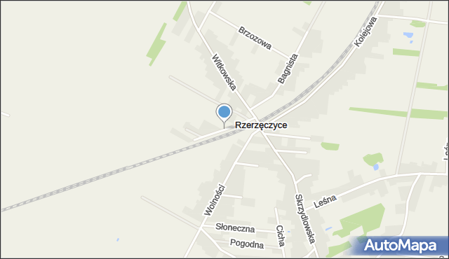 Rzerzęczyce, Polna, mapa Rzerzęczyce