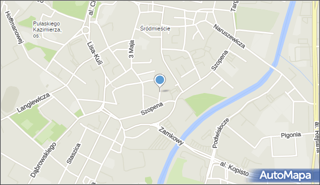 Rzeszów, Polskiego Czerwonego Krzyża, mapa Rzeszów