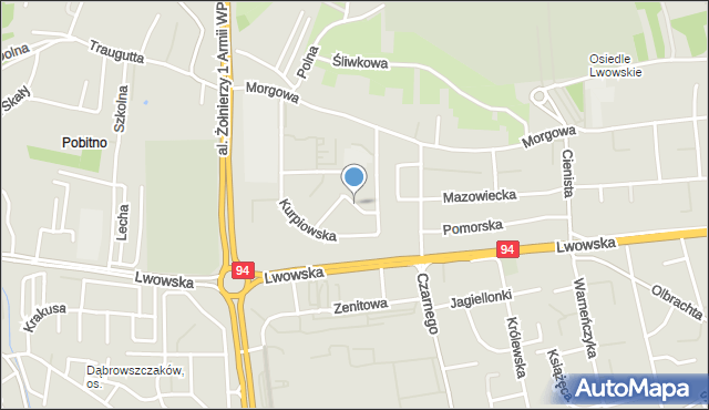 Rzeszów, Podhalańska, mapa Rzeszów