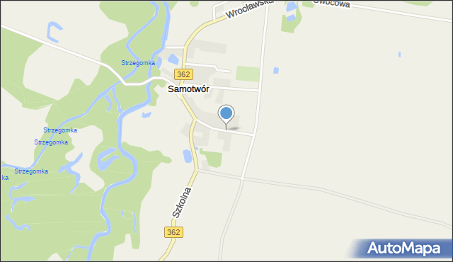 Samotwór, Polna, mapa Samotwór