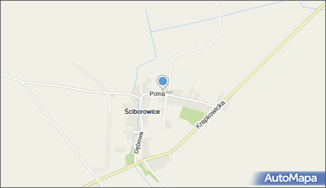 Ściborowice, Polna, mapa Ściborowice