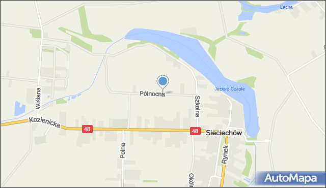 Sieciechów powiat kozienicki, Północna, mapa Sieciechów powiat kozienicki