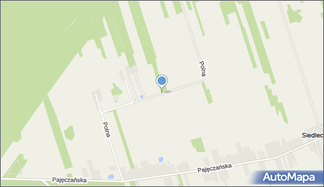 Siedlec gmina Pajęczno, Polna, mapa Siedlec gmina Pajęczno