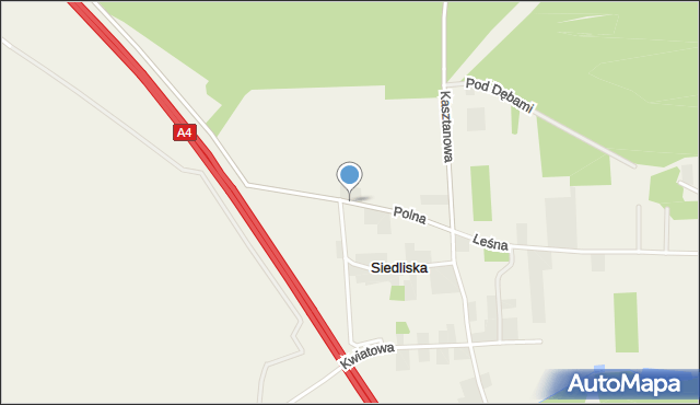 Siedliska gmina Dąbrowa, Polna, mapa Siedliska gmina Dąbrowa