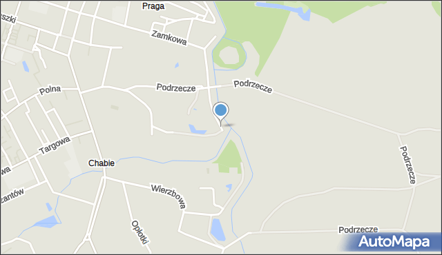 Sieradz, Podzamcze, mapa Sieradz