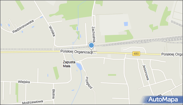 Sieradz, Polskiej Organizacji Wojskowej, mapa Sieradz