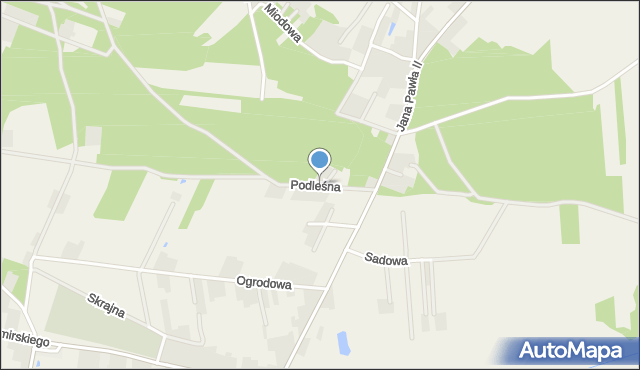 Sitki, Podleśna, mapa Sitki