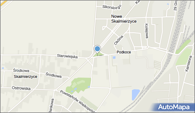 Skalmierzyce, Podkocka, mapa Skalmierzyce