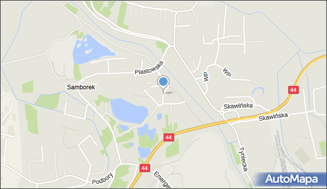 Skawina, Podwale, mapa Skawina