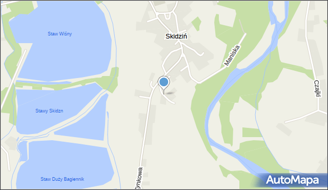 Skidziń, Podlipie, mapa Skidziń