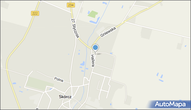 Skórcz, Podgórna, mapa Skórcz