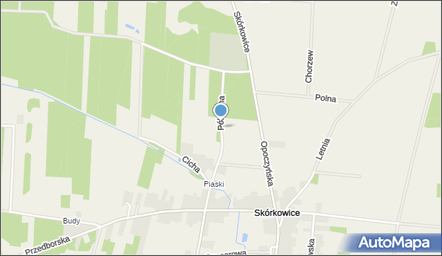 Skórkowice, Północna, mapa Skórkowice