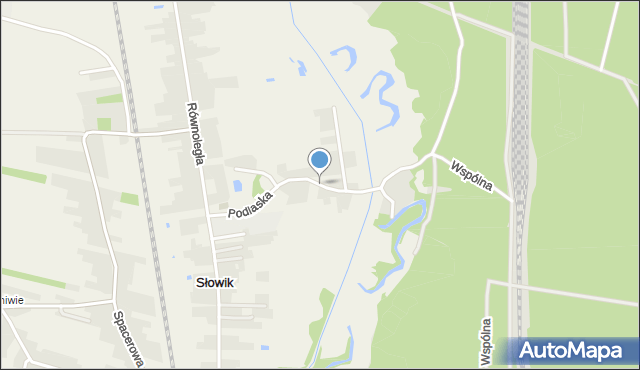 Słowik gmina Poczesna, Podlaska, mapa Słowik gmina Poczesna