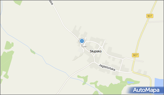 Słupsko gmina Rudziniec, Polna, mapa Słupsko gmina Rudziniec