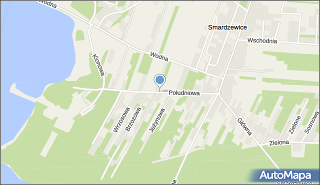 Smardzewice, Południowa, mapa Smardzewice