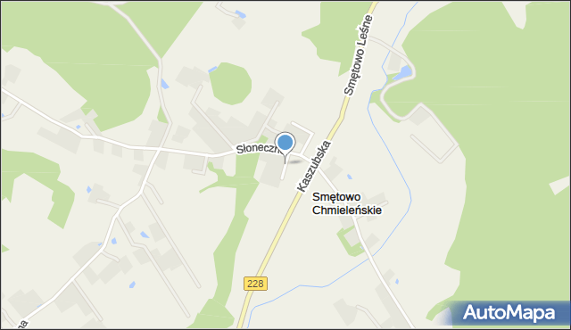 Smętowo Chmieleńskie, Południowa, mapa Smętowo Chmieleńskie