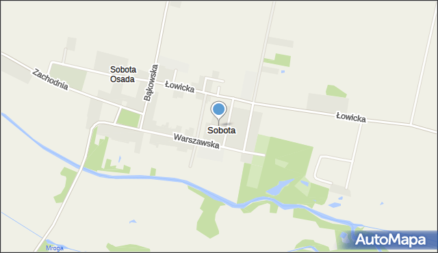Sobota gmina Bielawy, Podrzeczna, mapa Sobota gmina Bielawy