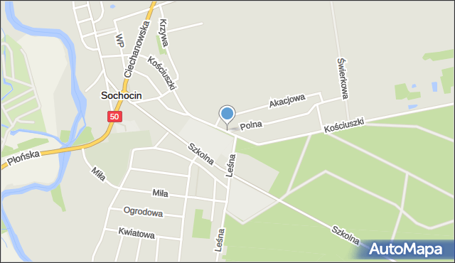 Sochocin, Polna, mapa Sochocin