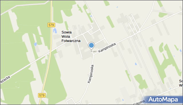 Sowia Wola Folwarczna, Poziomki, mapa Sowia Wola Folwarczna