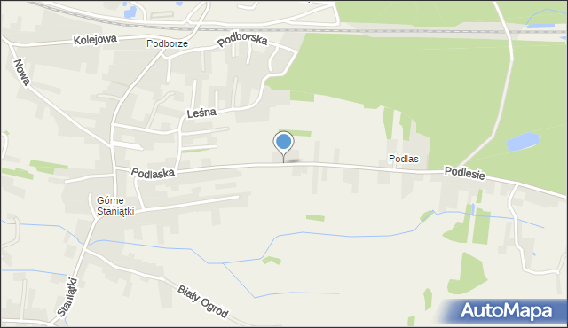 Staniątki, Podlaska, mapa Staniątki