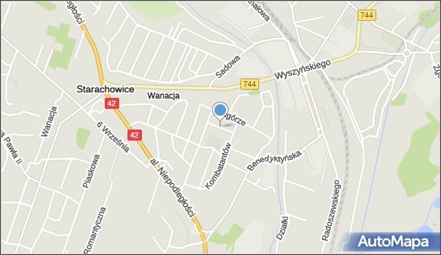 Starachowice, Podhalańska, mapa Starachowic