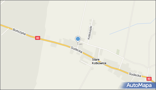 Stare Kotkowice, Polna, mapa Stare Kotkowice